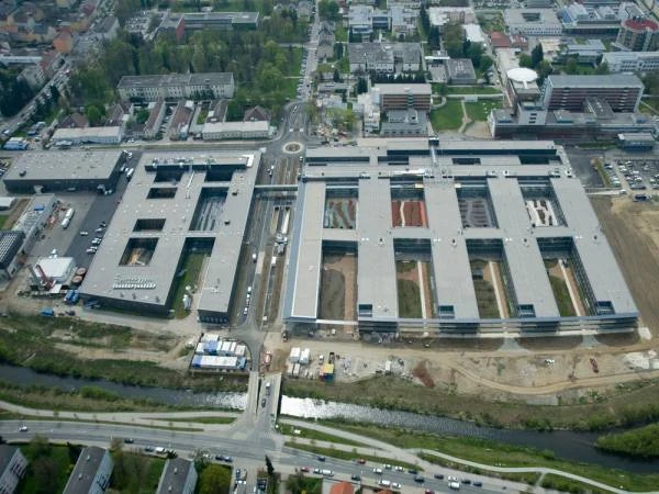 Luftbild des fertigen Klinikums